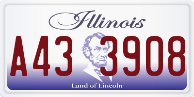 IL license plate A433908