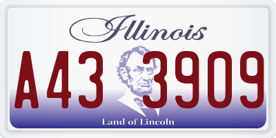 IL license plate A433909