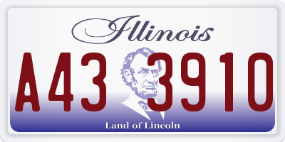 IL license plate A433910