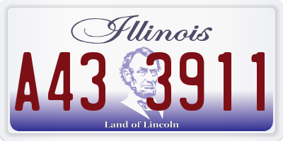 IL license plate A433911