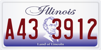 IL license plate A433912