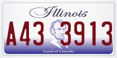 IL license plate A433913