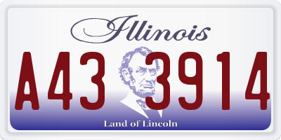 IL license plate A433914