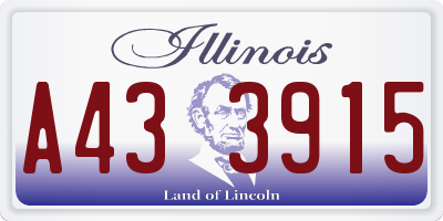 IL license plate A433915