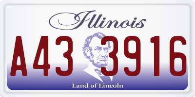 IL license plate A433916