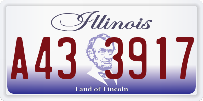 IL license plate A433917
