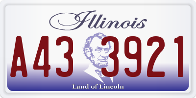 IL license plate A433921