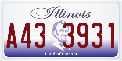 IL license plate A433931