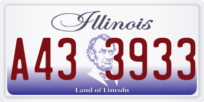 IL license plate A433933
