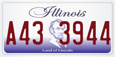 IL license plate A433944