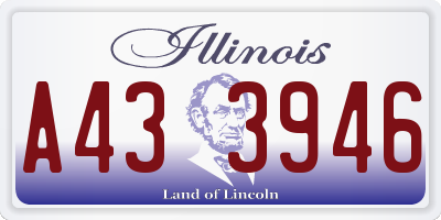 IL license plate A433946