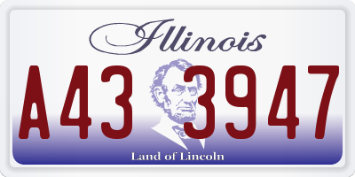 IL license plate A433947
