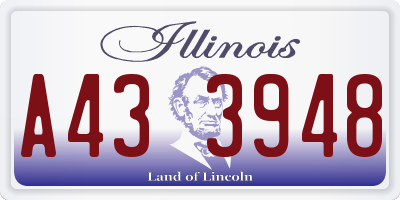 IL license plate A433948