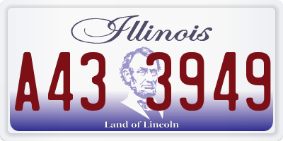 IL license plate A433949
