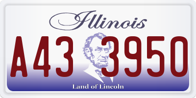 IL license plate A433950