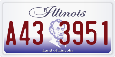 IL license plate A433951