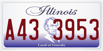 IL license plate A433953