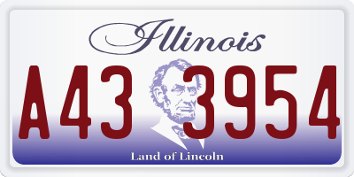 IL license plate A433954
