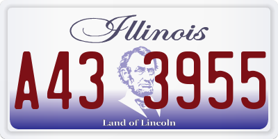 IL license plate A433955