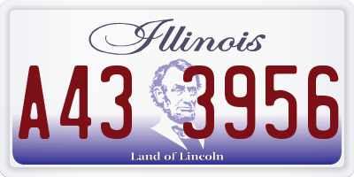 IL license plate A433956
