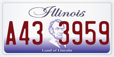 IL license plate A433959