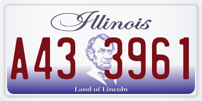 IL license plate A433961