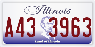 IL license plate A433963