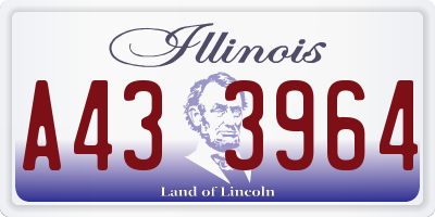 IL license plate A433964