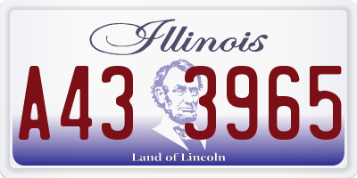 IL license plate A433965
