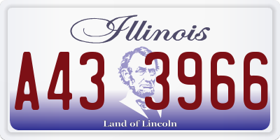 IL license plate A433966