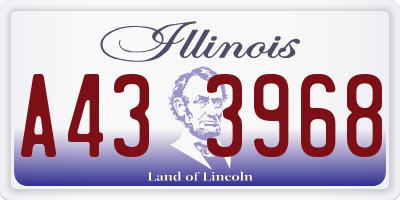 IL license plate A433968