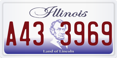 IL license plate A433969