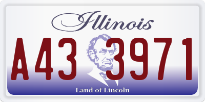IL license plate A433971