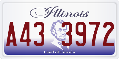 IL license plate A433972