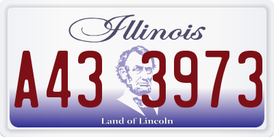 IL license plate A433973