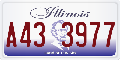 IL license plate A433977