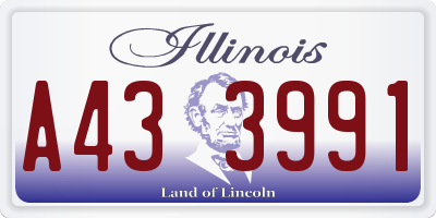 IL license plate A433991