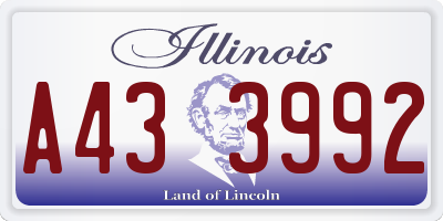 IL license plate A433992