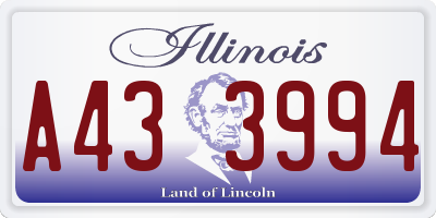 IL license plate A433994