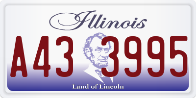 IL license plate A433995