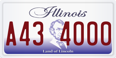 IL license plate A434000