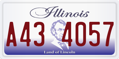 IL license plate A434057
