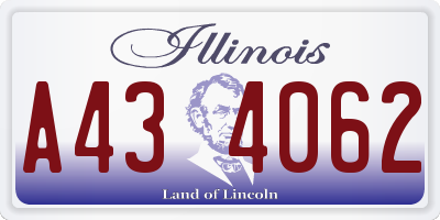 IL license plate A434062