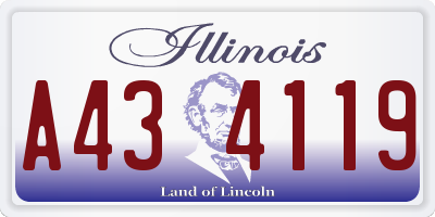 IL license plate A434119