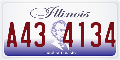 IL license plate A434134