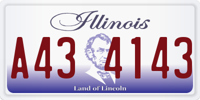 IL license plate A434143