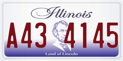 IL license plate A434145