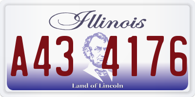 IL license plate A434176