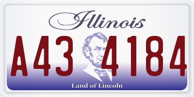 IL license plate A434184