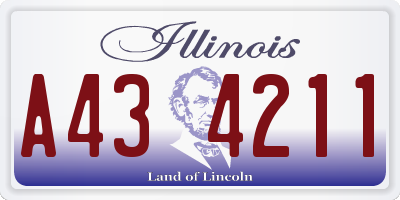 IL license plate A434211